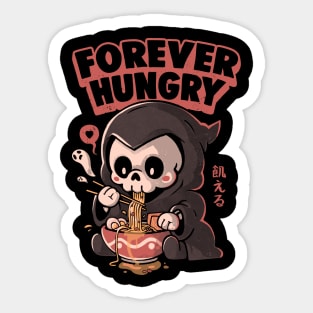 Forever Hungry - Funny Cool Skull Death Lamen Food Gift Sticker